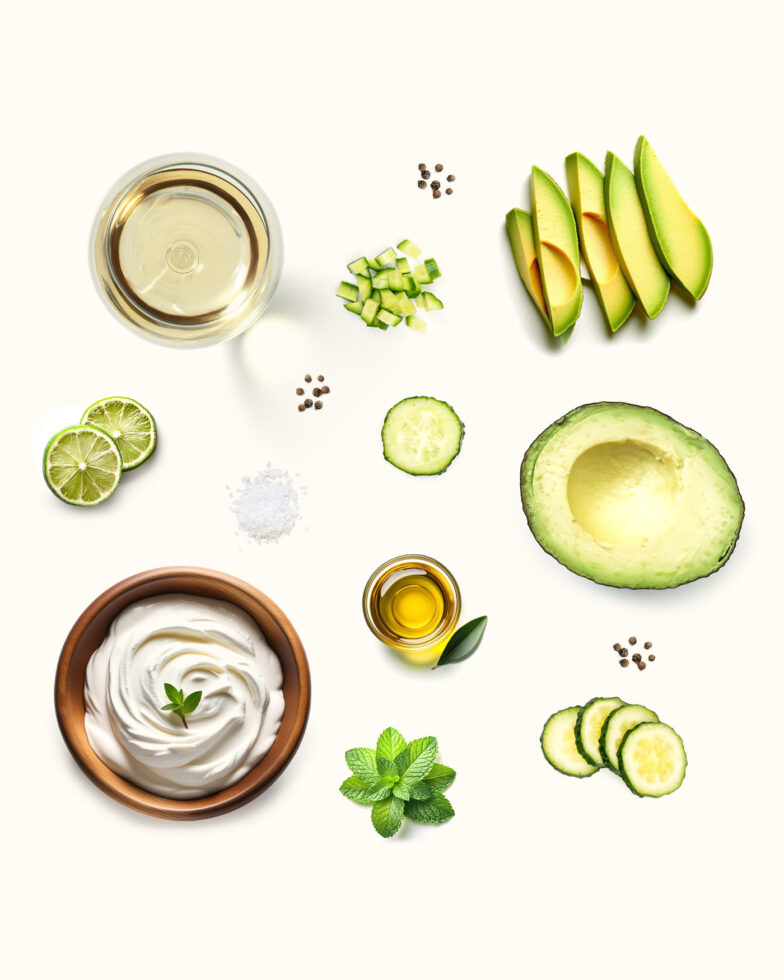 Gazpacho di cetrioli, avocado e menta